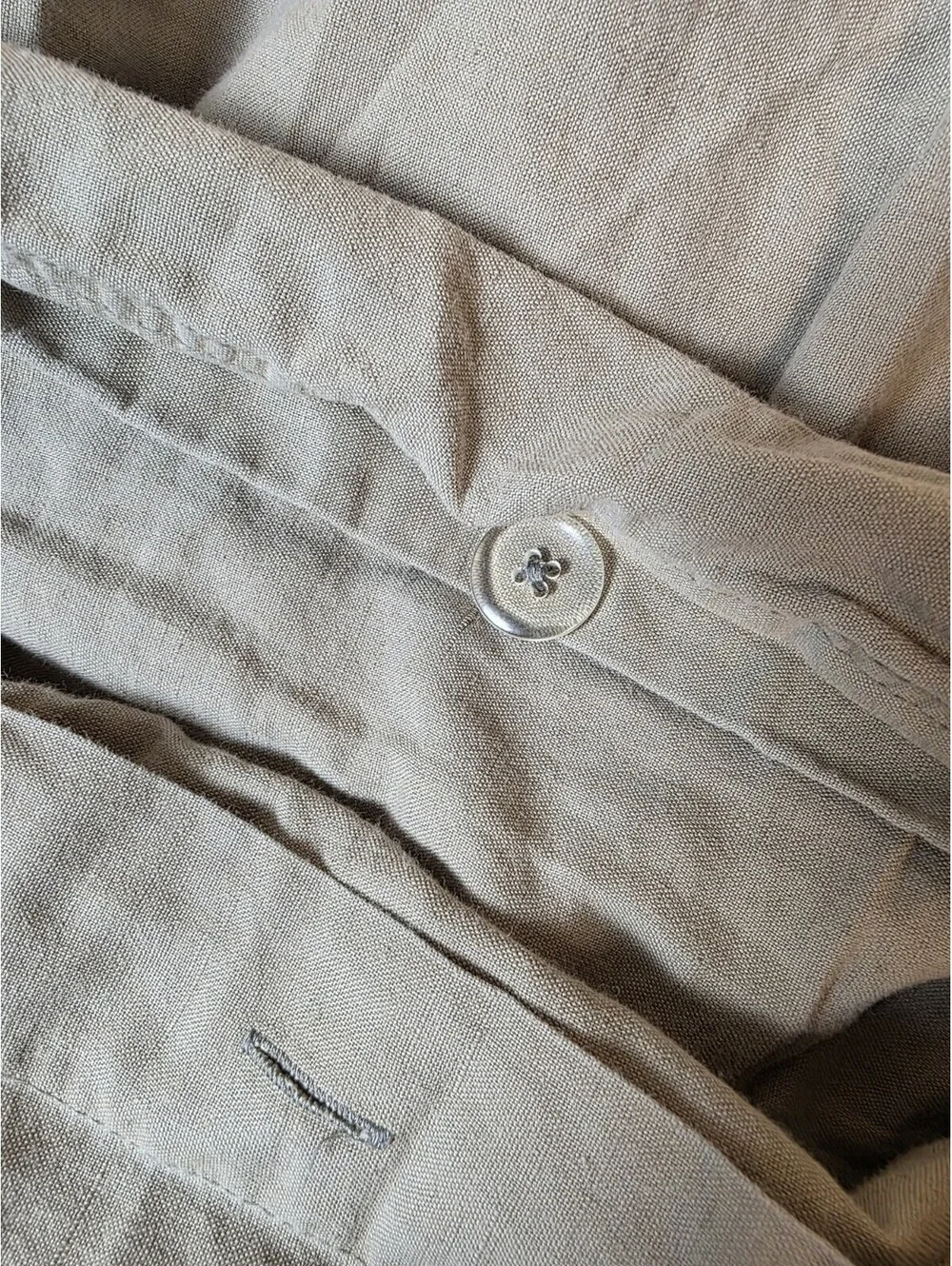 Restoration Hardware King Stonewashed 55% Linen 45% Cotton Duvet GrayTaupe Brown